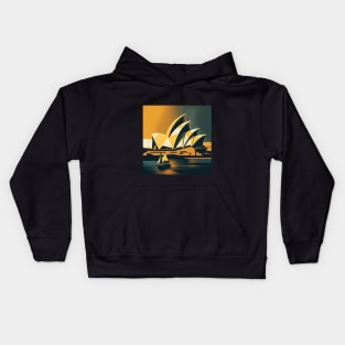 Stylised Sydney Opera House Kids Hoodie